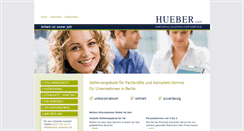 Desktop Screenshot of hueber-zeitarbeit.de