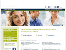 Tablet Screenshot of hueber-zeitarbeit.de